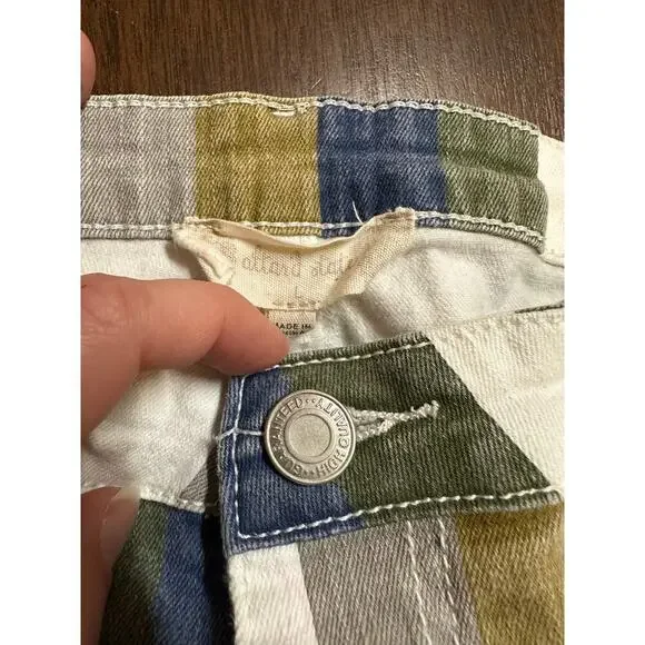 Altard State Striped Flare Bell Bottom Jeans Women Large Boho Western Cowgirl - Picture 2 of 9